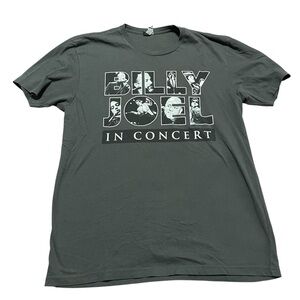 Billy Joel Concert T-Shirt Size Large Cities Back Hit Music Band Tee Piano Man